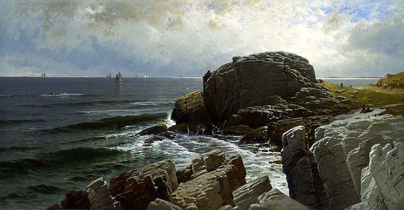 Alfred Thompson Bricher Castle Rock, Marblehead Sweden oil painting art